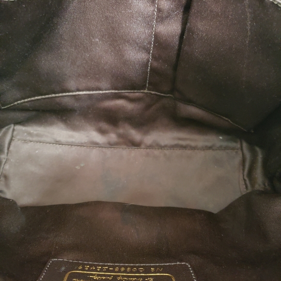 Coach Signature Leather Striped Tote - Picture 5 of 7